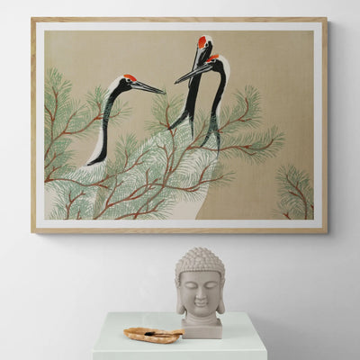 Cranes by Kamisaka Sekka Inka Arthouse