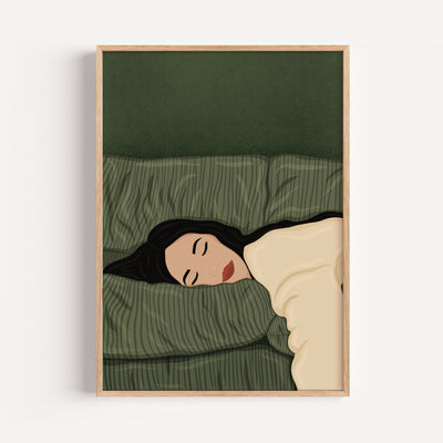 Resting Woman Wall Art Print By Inka Arthouse