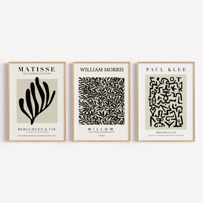 Set Of Three Midcentury Wall Art Prints - Inka Arthouse