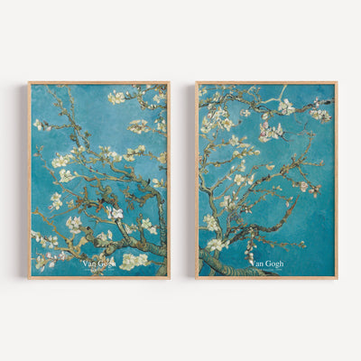 Set Of Two Almond Blossom Wall Art Prints By Vincent Van Gogh